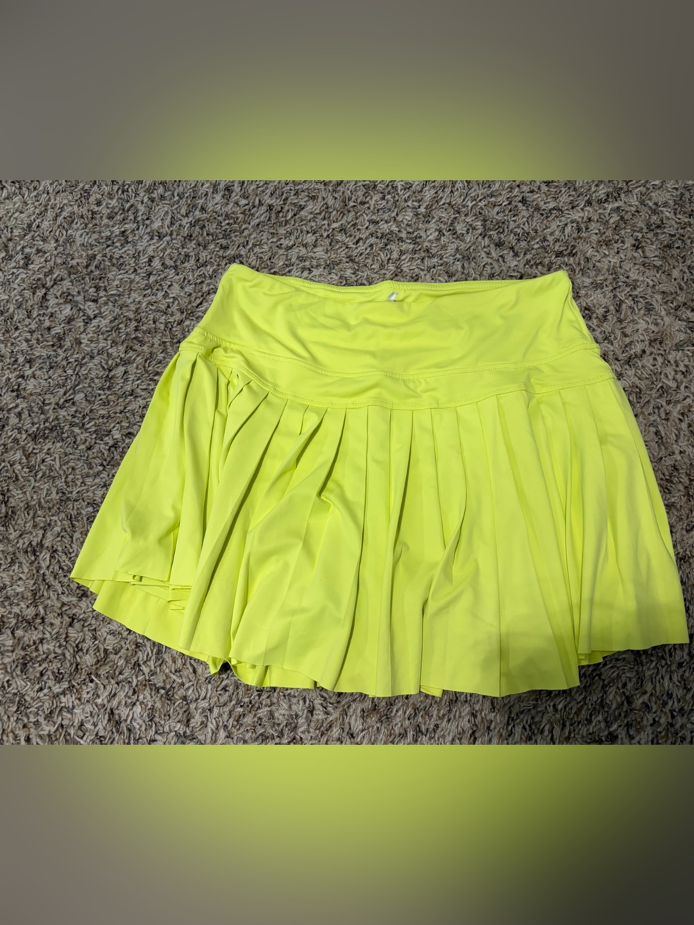 Kyodan Neon Yellow Pleated Athletic Skort